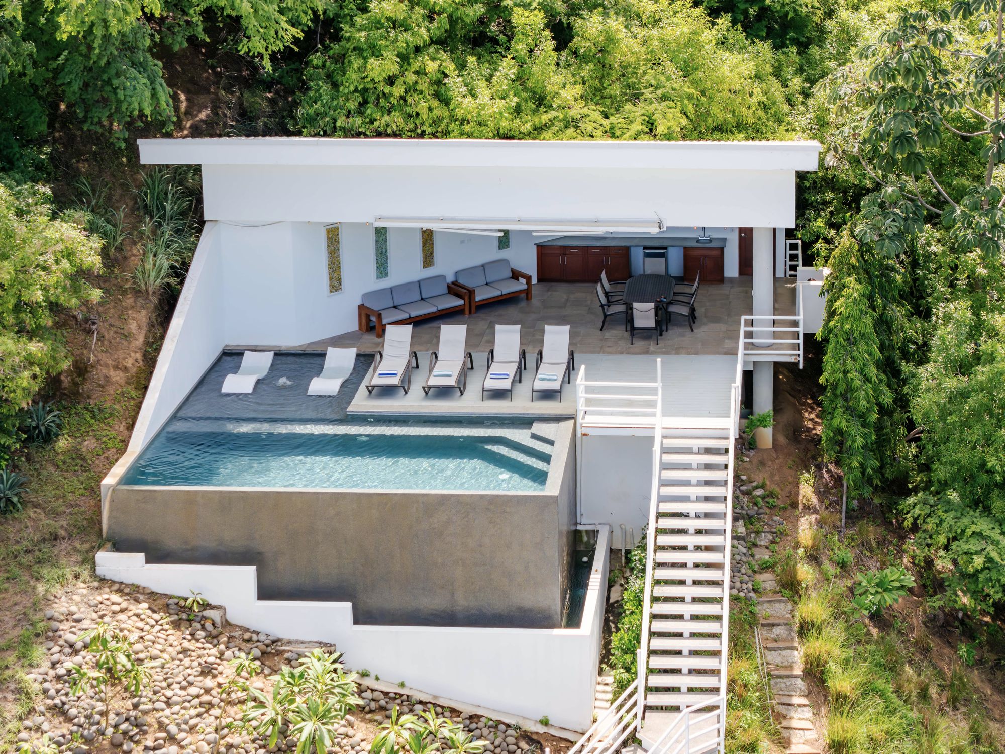 The pool house